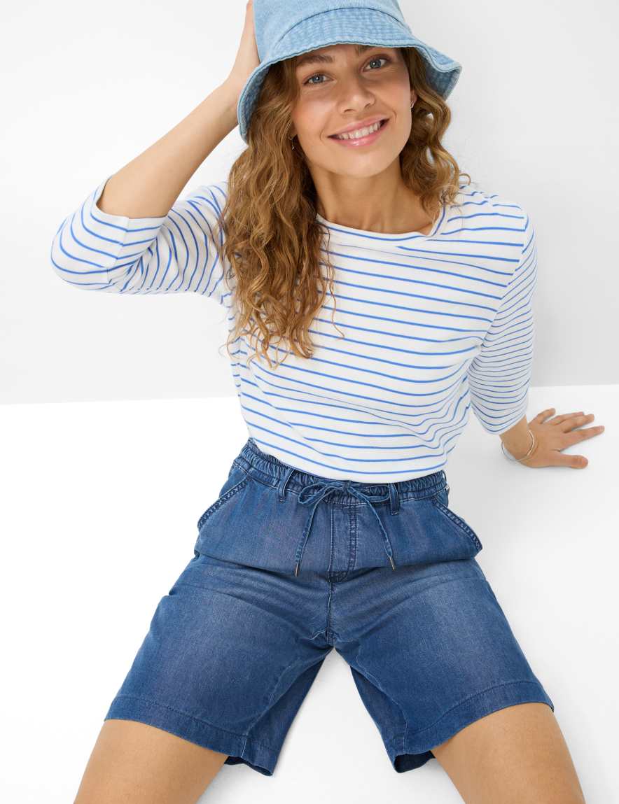 Eurex By Brax Women's Fashion Jeans | Bermudas Style MAINE B Wide Leg