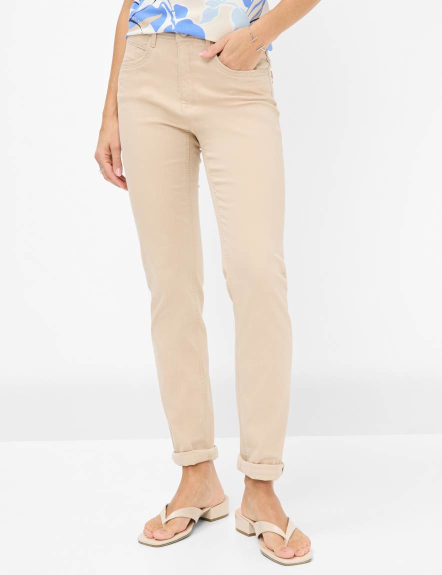 eurex by brax Women's fashion Jeans Style CAROLA Denim Beige Feminine Fit