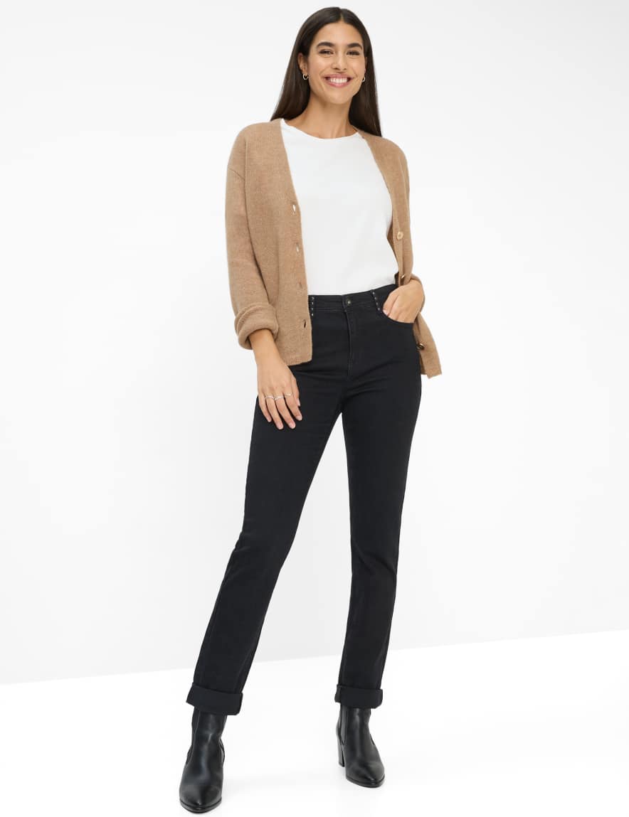 Eurex By Brax Women's Fashion Jeans Style CAROLA Denim Black Feminine Fit