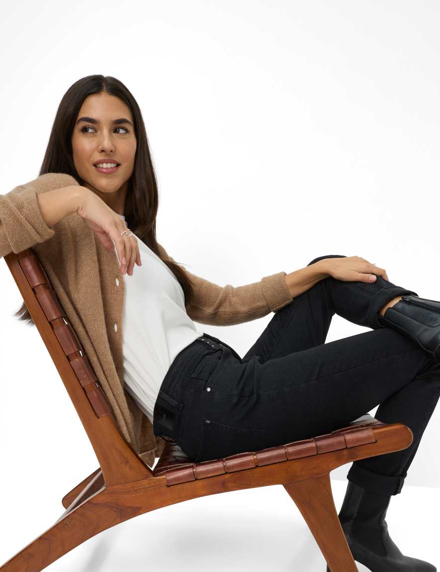 Eurex By Brax Women's Fashion Jeans Style CAROLA Denim Black Feminine Fit