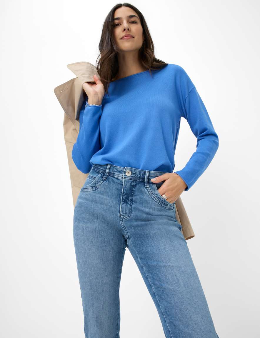 Eurex By Brax Women's Fashion Jeans Style CAROLA Denim Blue Feminine Fit