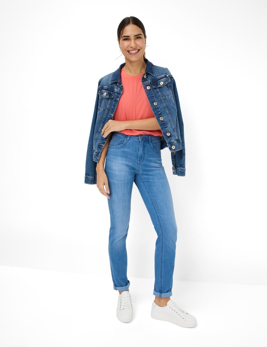 Eurex By Brax Women's Fashion Jeans Style CAROLA Denim Blue Feminine Fit