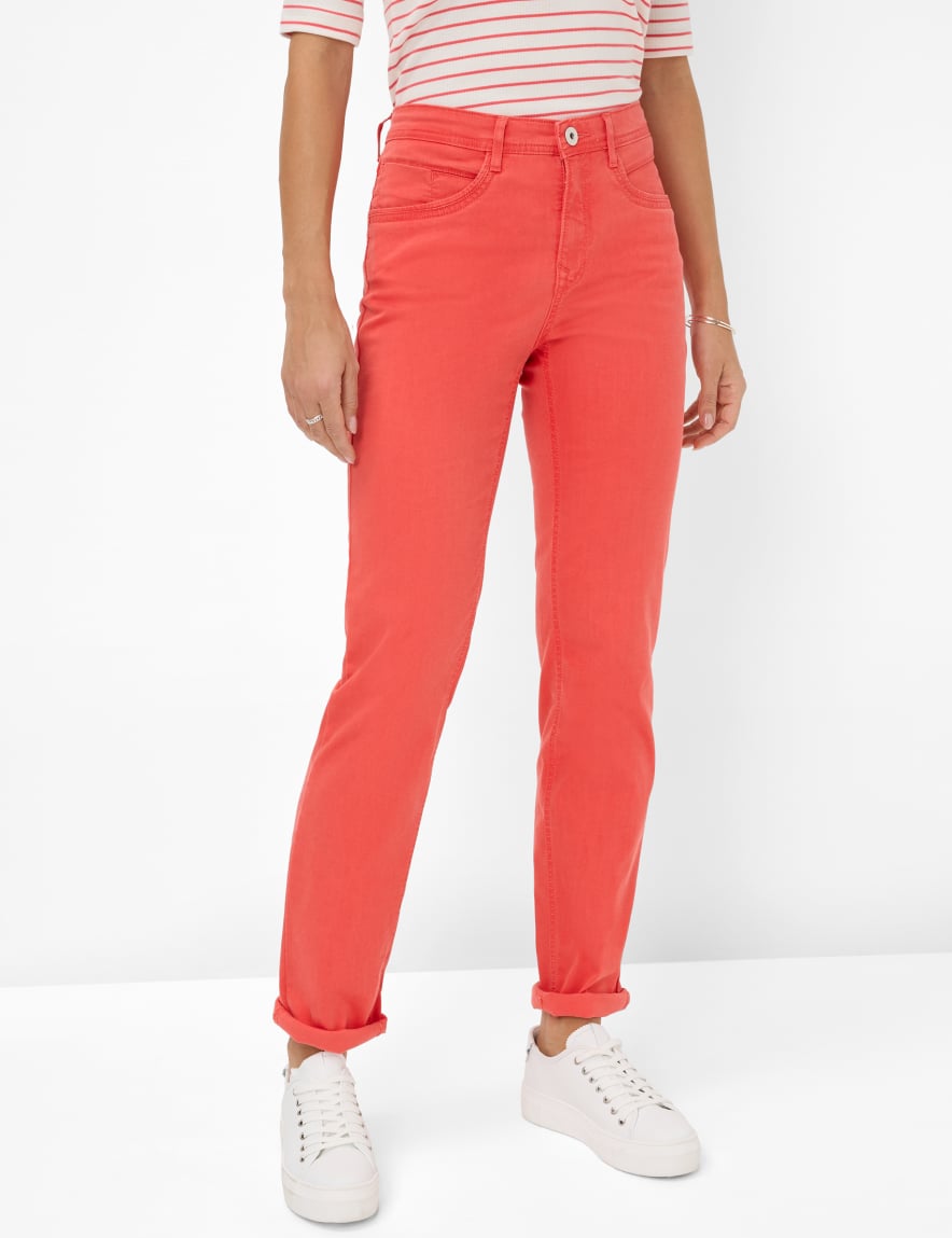 eurex by brax Women's fashion Jeans Style CAROLA Denim Red Feminine Fit