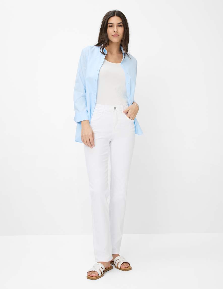 Eurex By Brax Women's Fashion Jeans Style CAROLA Denim White Feminine Fit