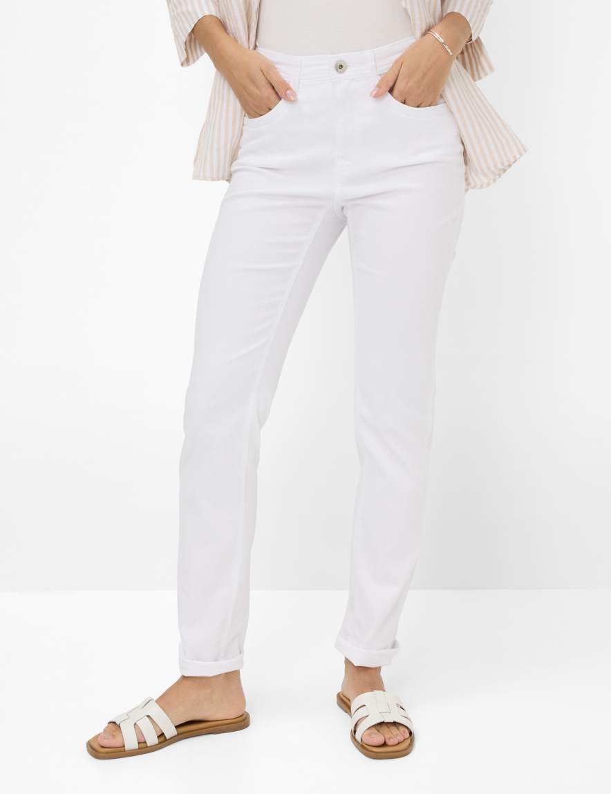 eurex by brax Women's fashion Jeans Style CAROLA Denim White Feminine Fit