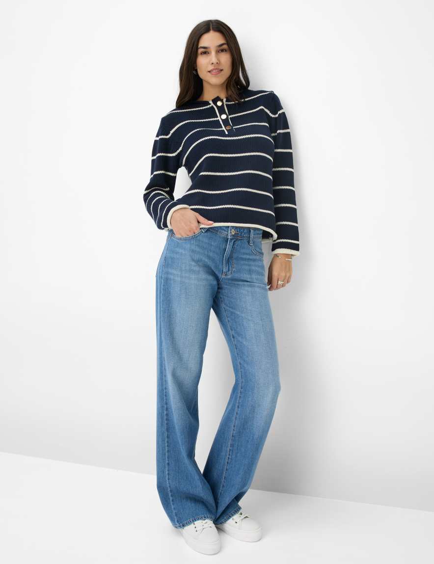 Eurex By Brax Women's Fashion Jeans Style MAINE Denim Blue Wide Leg