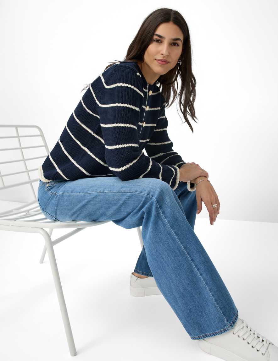 Eurex By Brax Women's Fashion Jeans Style MAINE Denim Blue Wide Leg