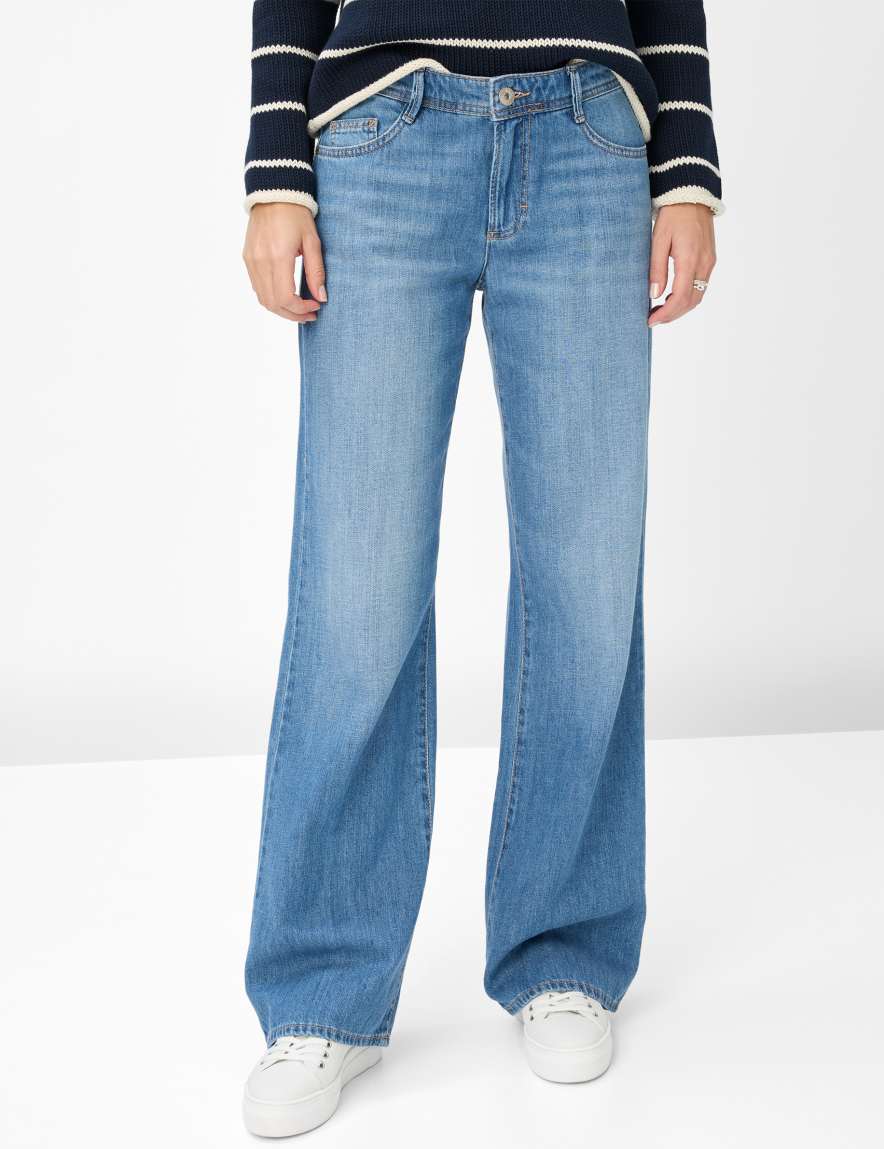 eurex by brax Women's fashion Jeans Style MAINE Denim Blue Wide Leg