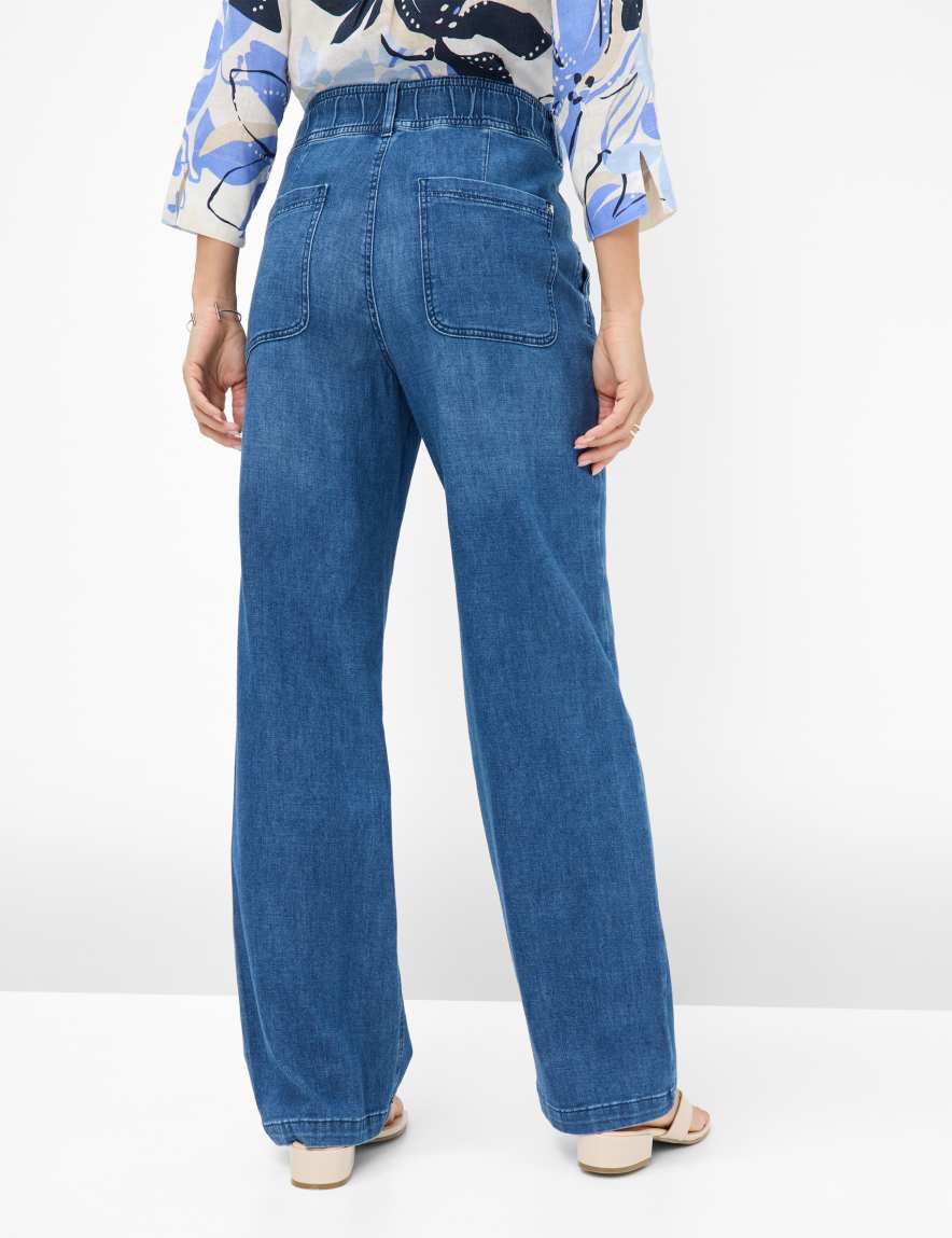 Eurex By Brax Women's Fashion Jeans Style MAINE Denim Blue Wide Leg