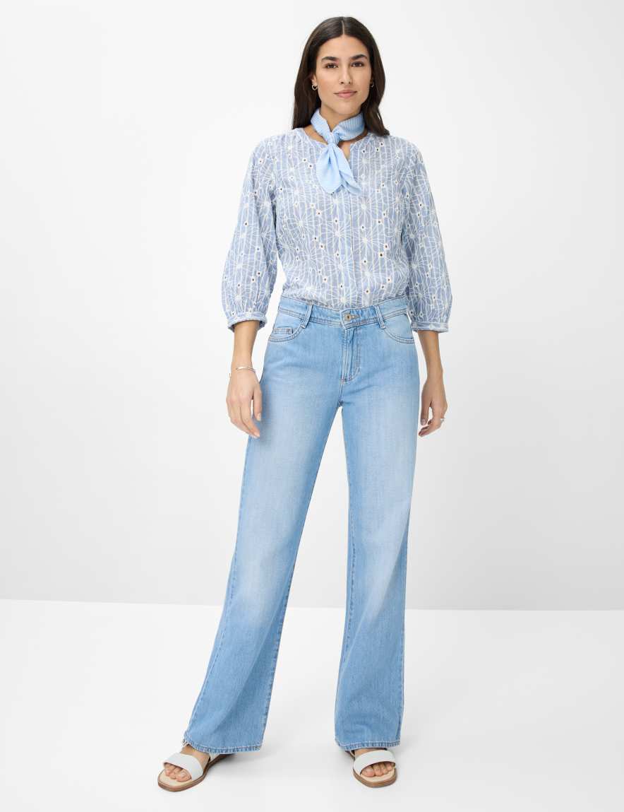 Eurex By Brax Women's Fashion Jeans Style MAINE Denim Blue Wide Leg