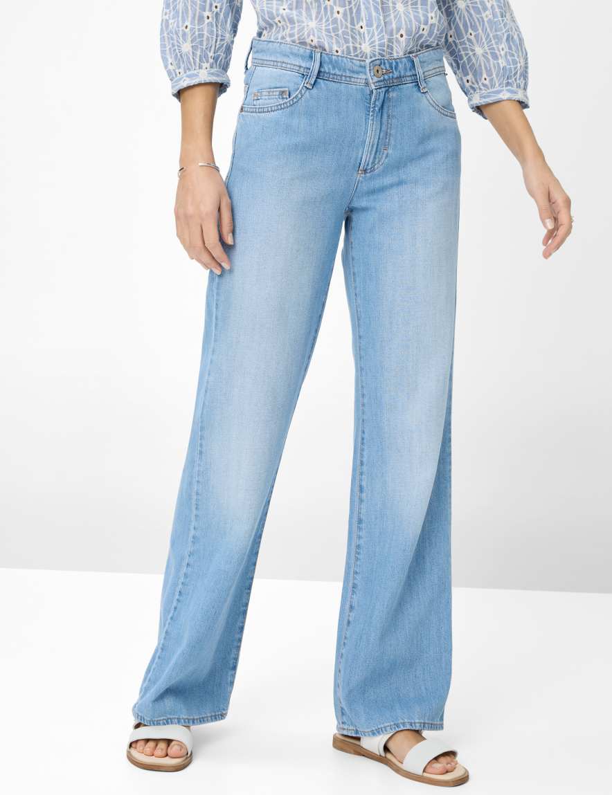 eurex by brax Women's fashion Jeans Style MAINE Denim Blue Wide Leg