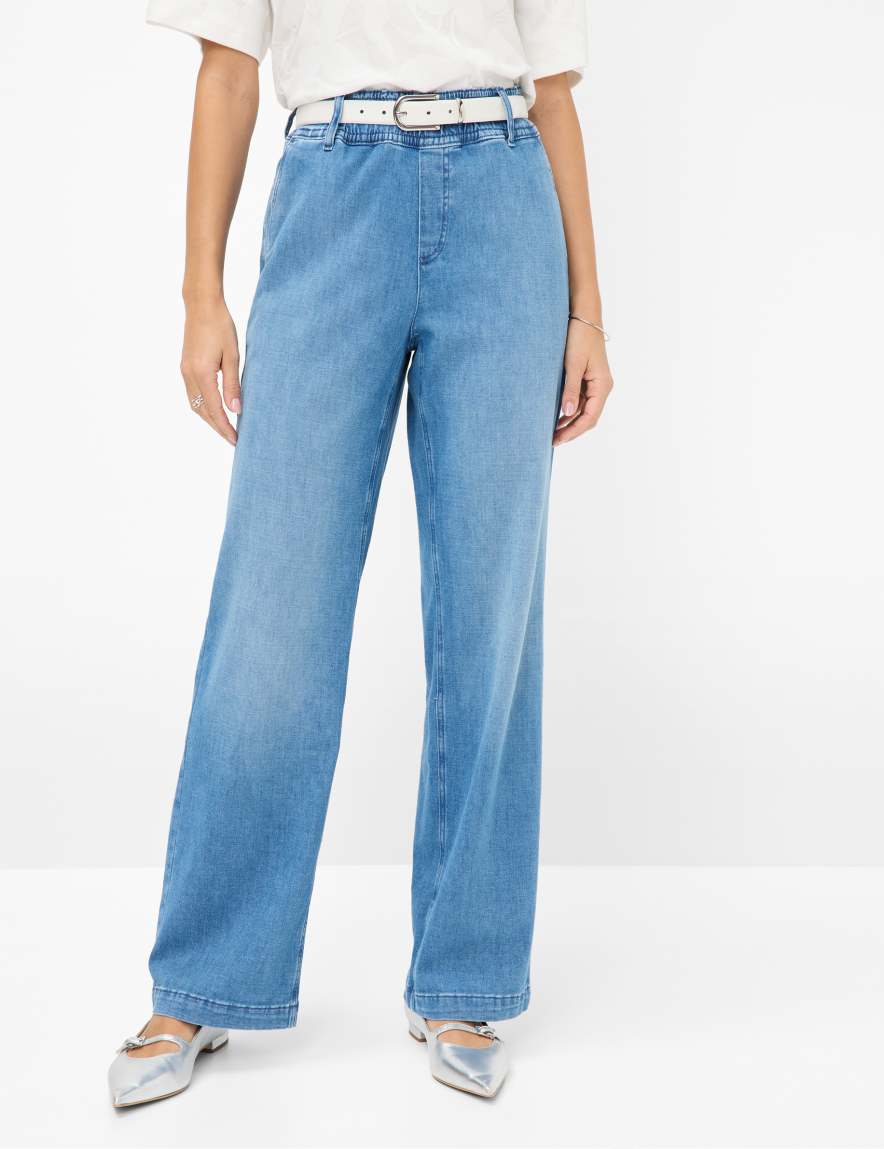 eurex by brax Women's fashion Jeans Style MAINE Denim Blue Wide Leg