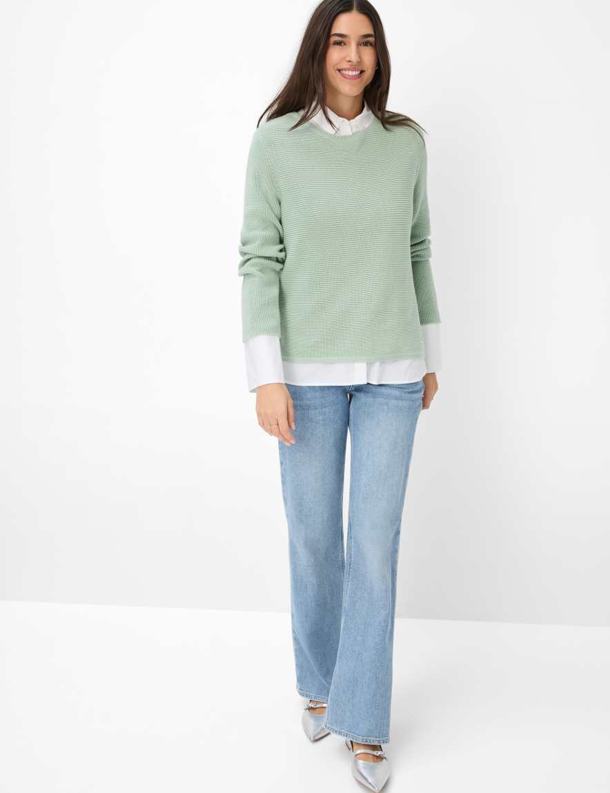 Eurex By Brax Women's Fashion Jeans Style MAINE Denim Blue Wide Leg