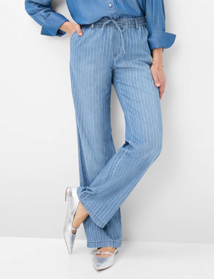 eurex by brax Women's fashion Jeans Style MAINE Denim Blue Wide Leg