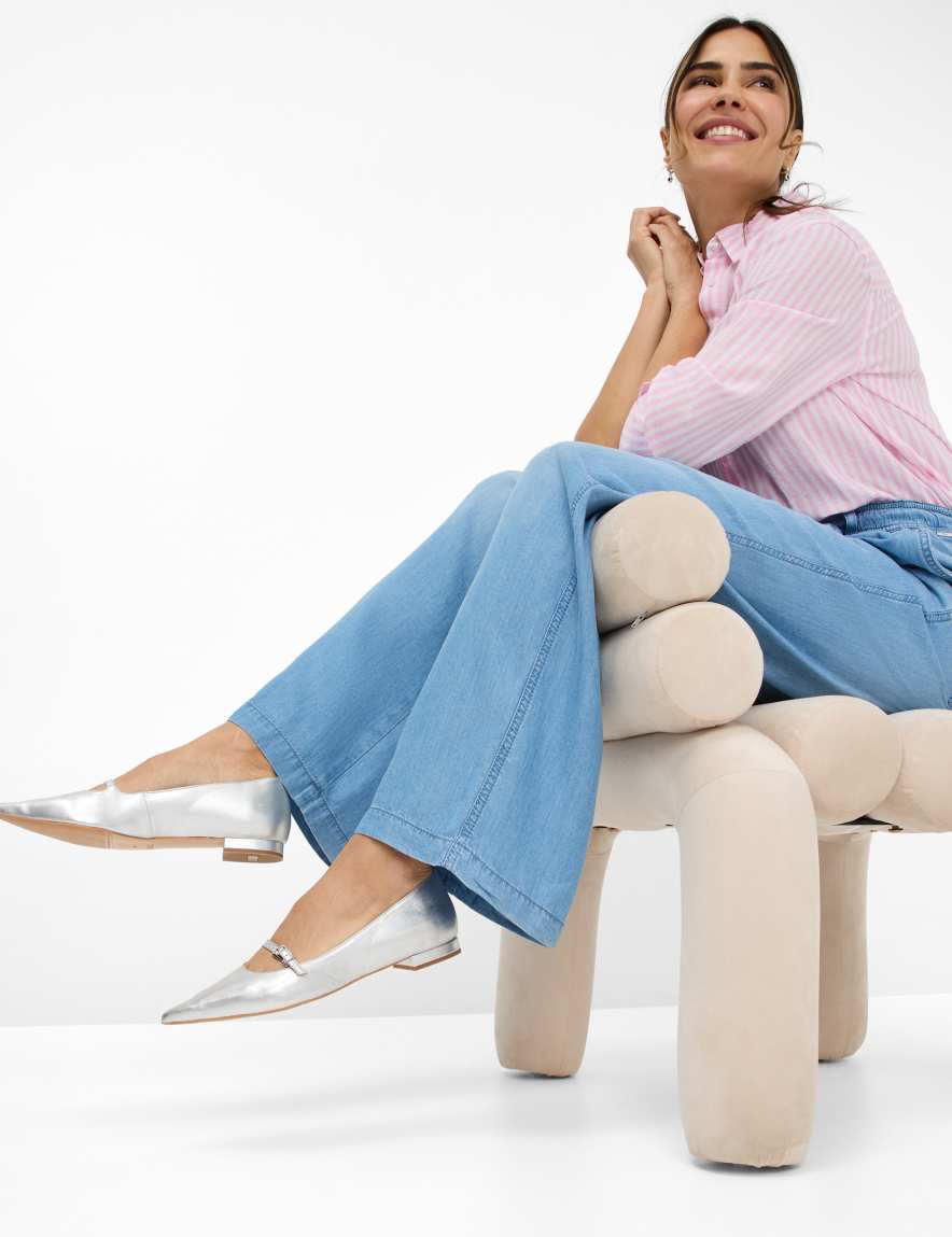 Eurex By Brax Women's Fashion Jeans Style MAINE Denim Blue Wide Leg