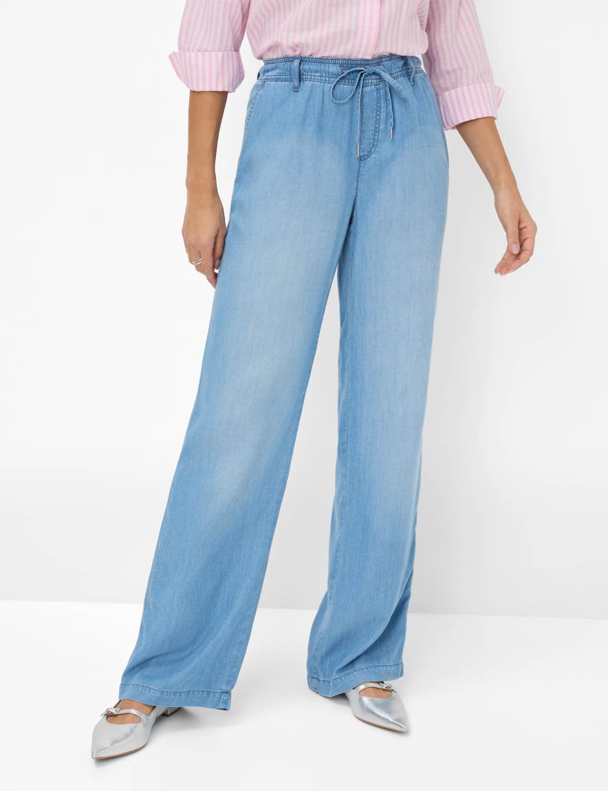 eurex by brax Women's fashion Jeans Style MAINE Denim Blue Wide Leg