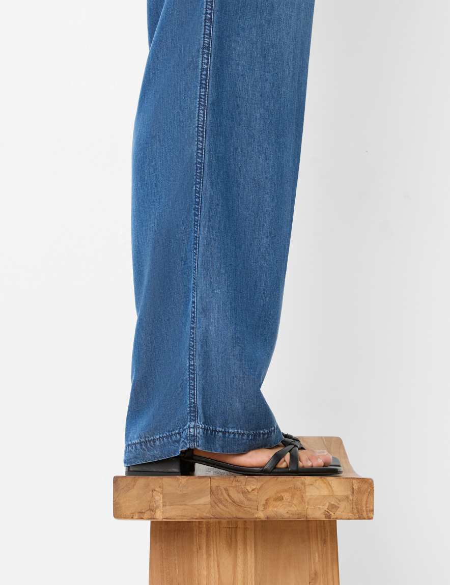 Eurex By Brax Women's Fashion Jeans Style MAINE Denim Dark Blue Wide Leg