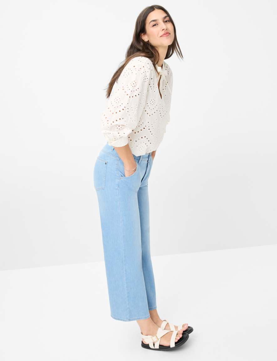 Eurex By Brax Women's Fashion Jeans Style MAINE S Denim Blue Wide Leg