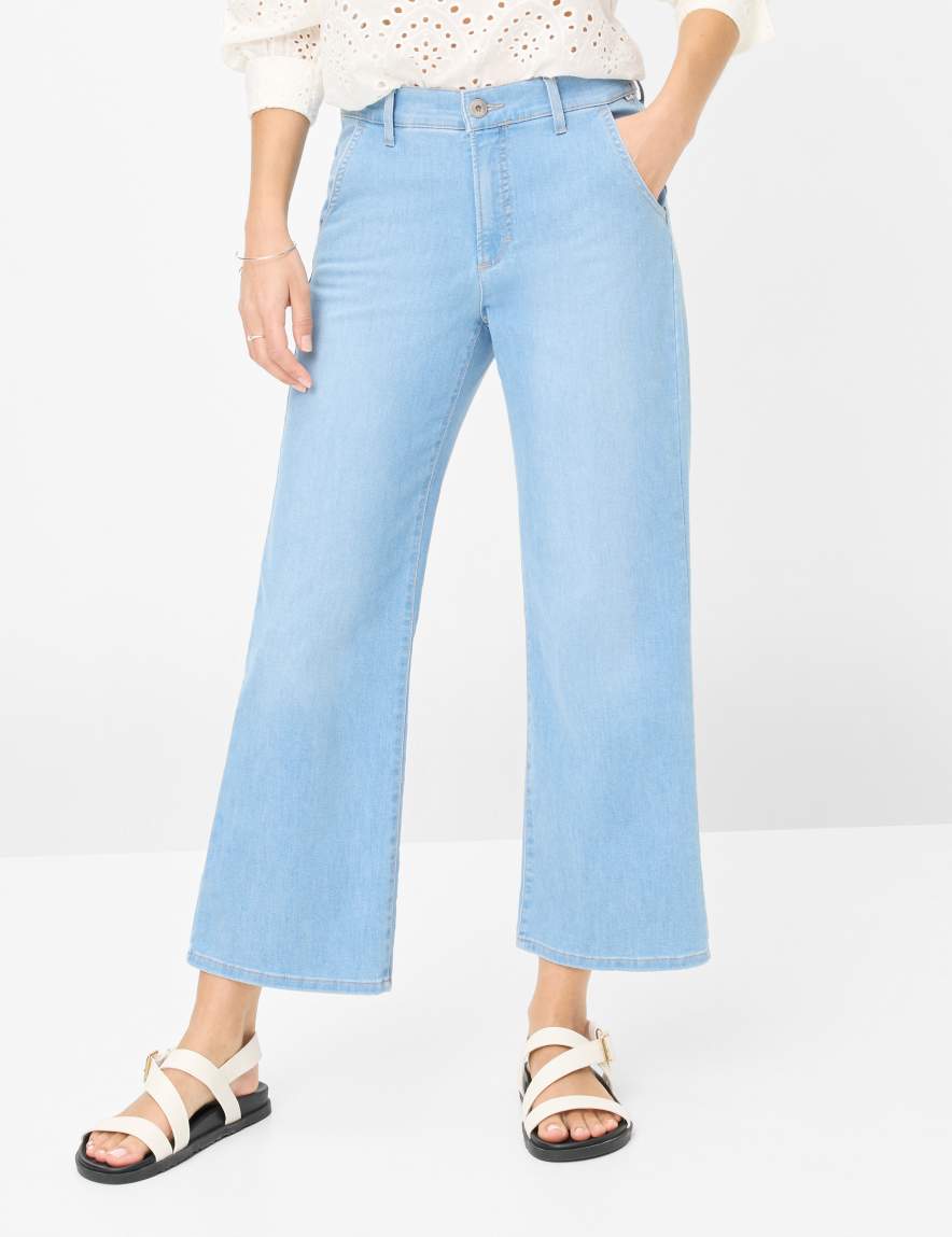 eurex by brax Women's fashion Jeans Style MAINE S Denim Blue Wide Leg