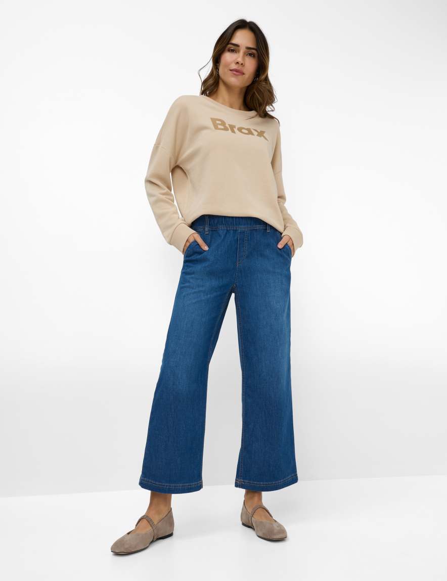 Eurex By Brax Women's Fashion Jeans Style MAINE S Denim Blue Wide Leg