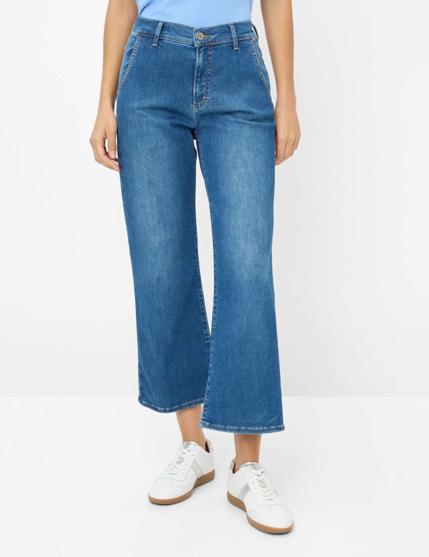 eurex by brax Women's fashion Jeans Style MAINE S Denim Blue Wide Leg