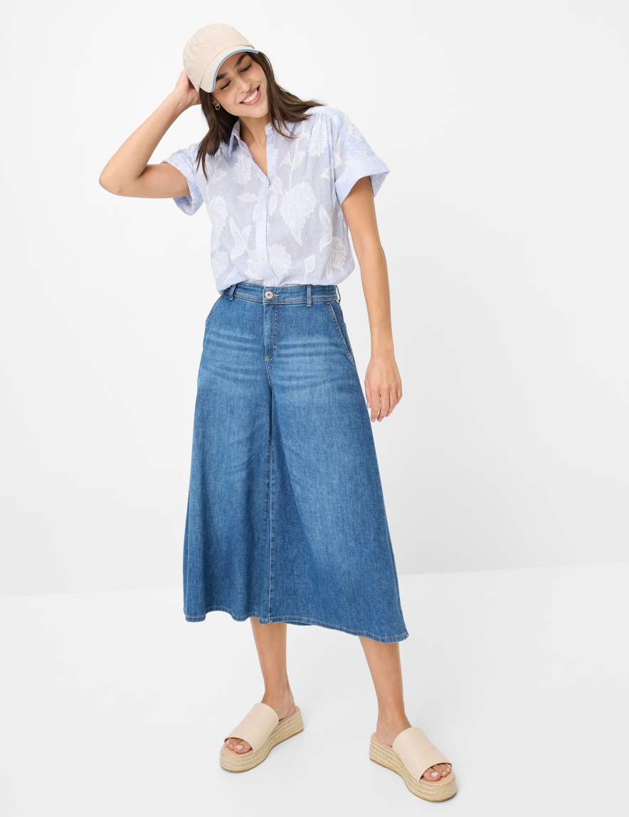 Eurex By Brax Women's Fashion Jeans Style MELLI S Denim Blue Wide Leg