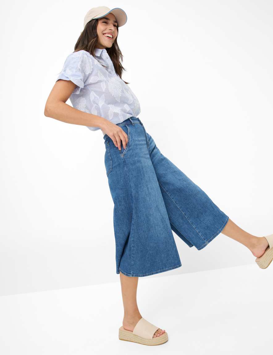 Eurex By Brax Women's Fashion Jeans Style MELLI S Denim Blue Wide Leg