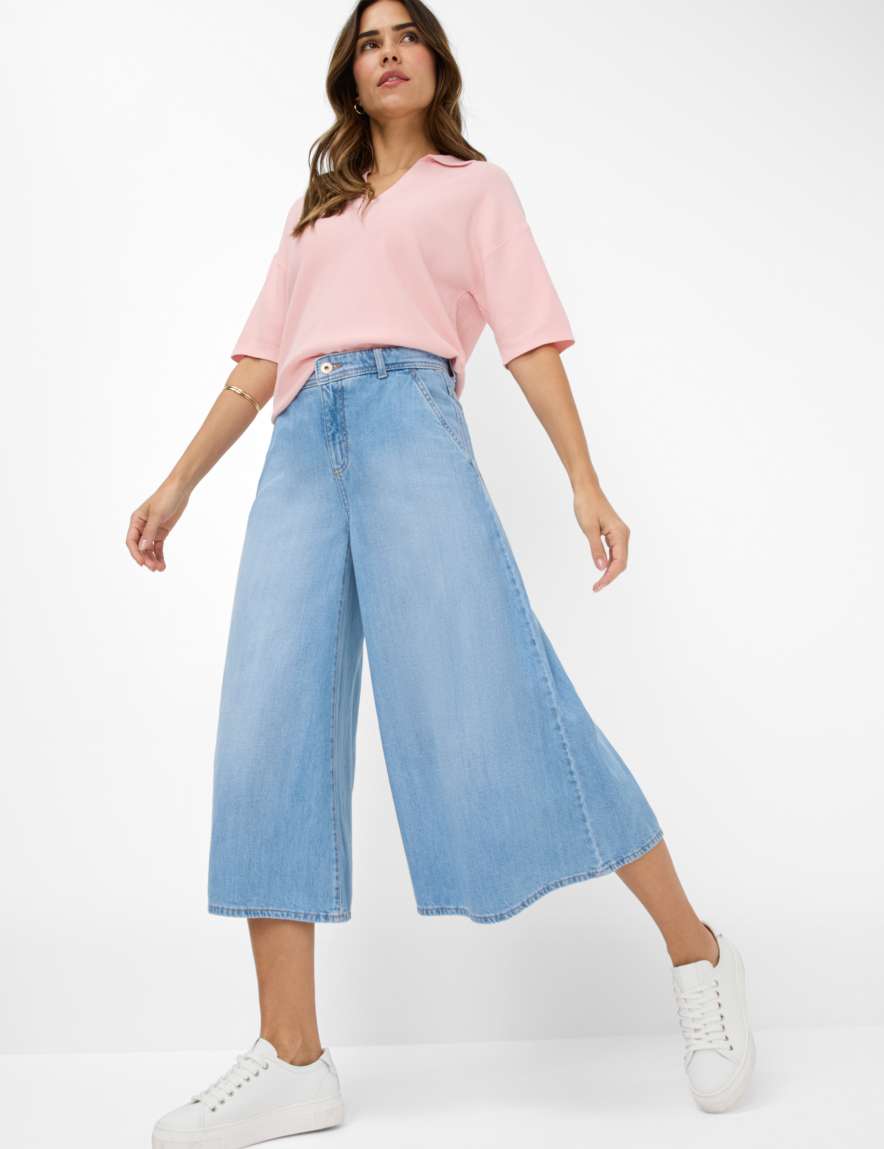 Eurex By Brax Women's Fashion Jeans Style MELLI S Denim Blue Wide Leg