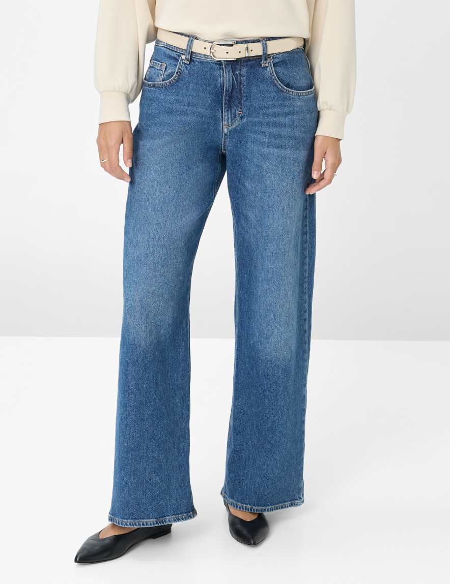 eurex by brax Women's fashion Jeans Style MORGAN Denim Blue Wide Leg