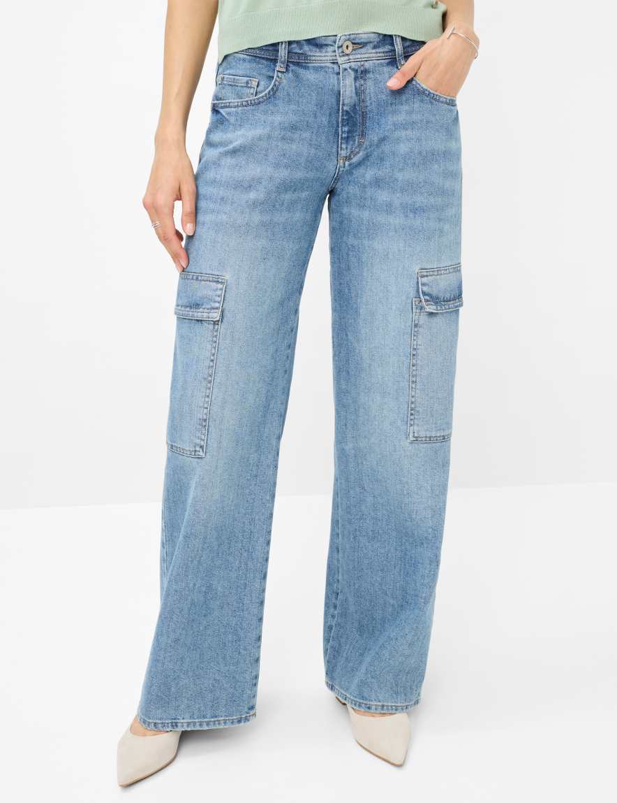 eurex by brax Women's fashion Jeans Style MORGAN Denim Blue Wide Leg