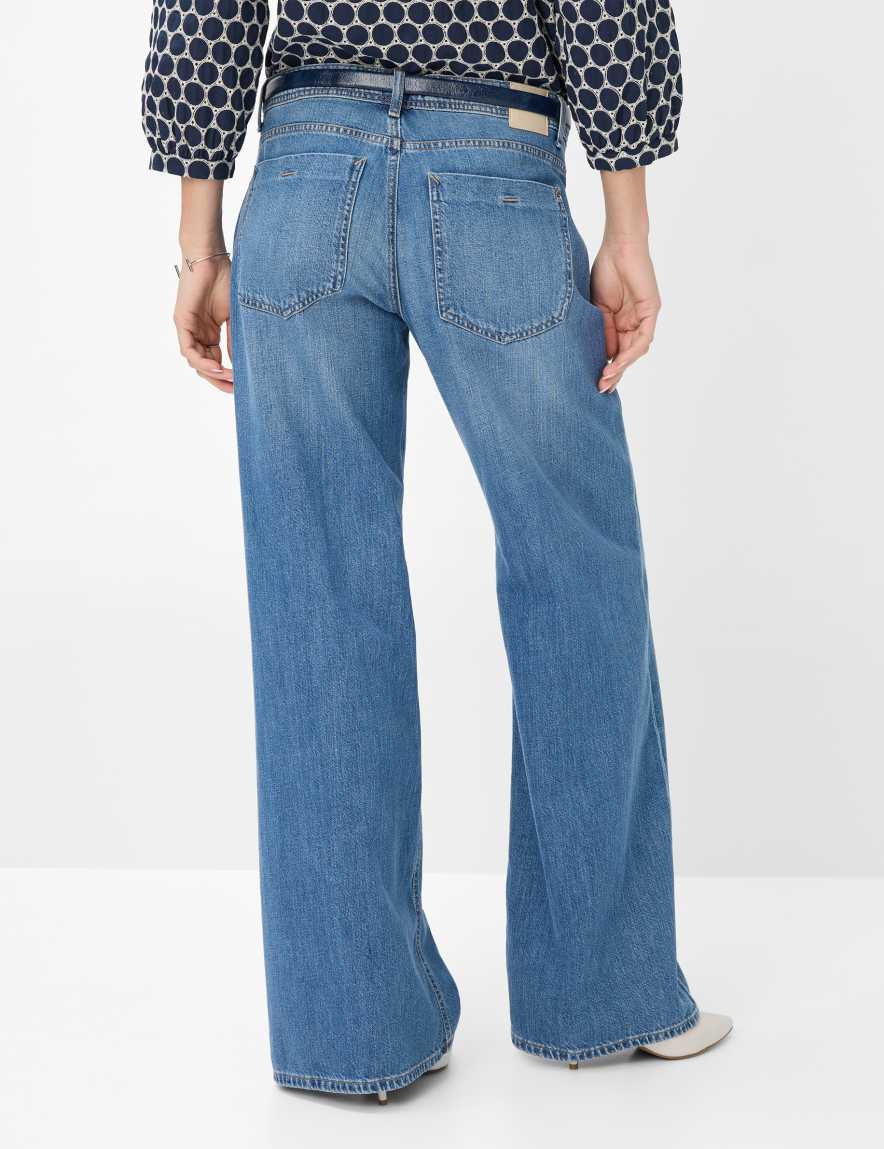 Eurex By Brax Women's Fashion Jeans Style MORGAN Denim Blue Wide Leg