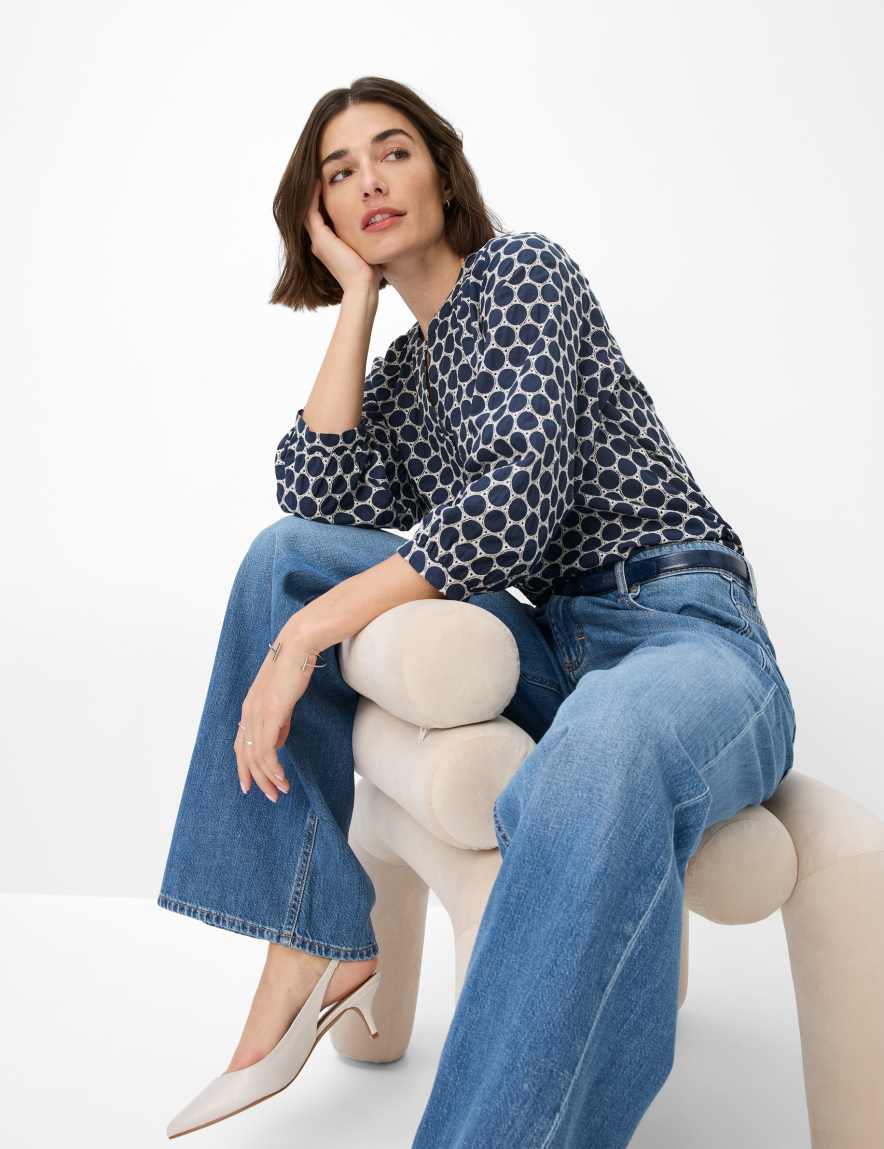 Eurex By Brax Women's Fashion Jeans Style MORGAN Denim Blue Wide Leg