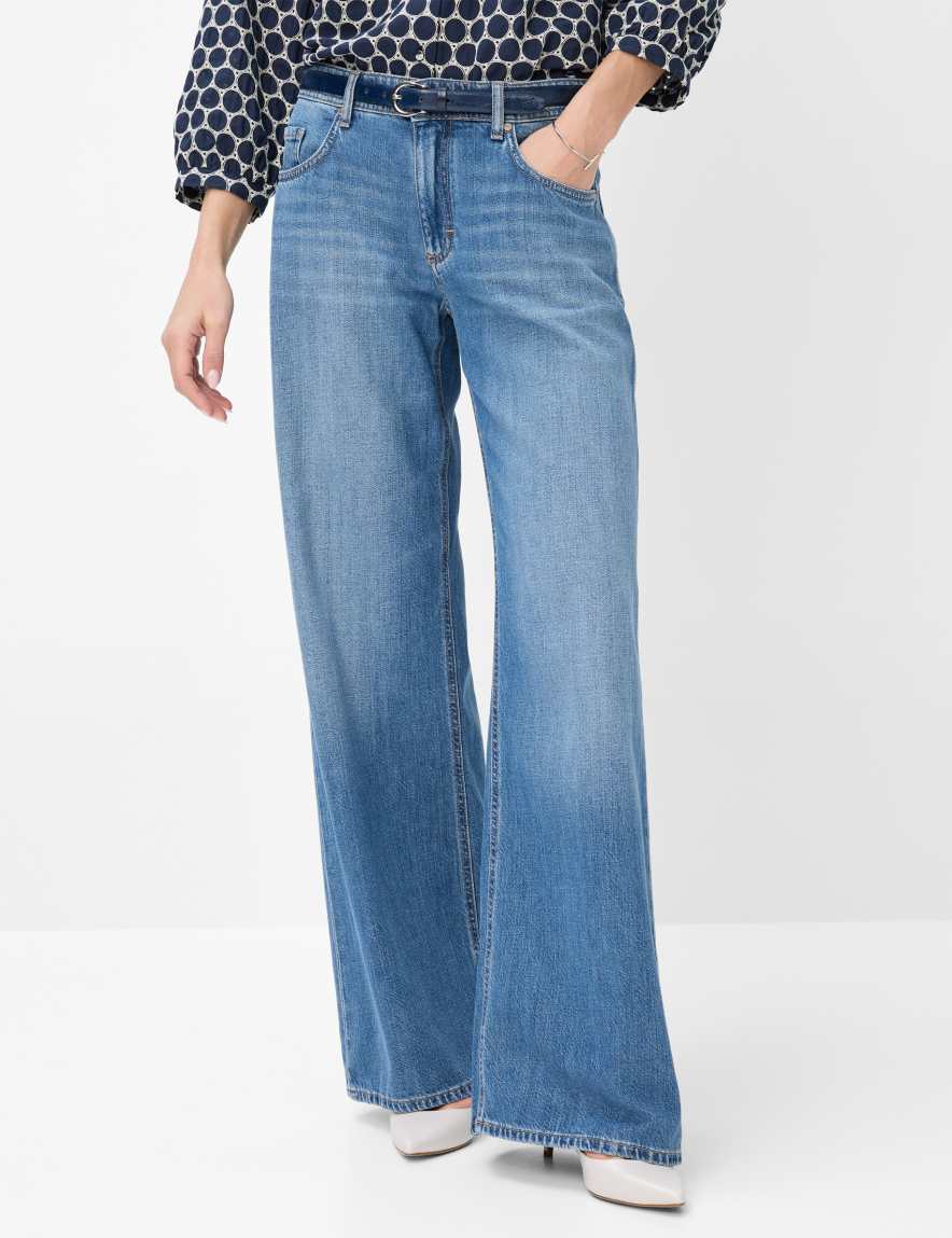 eurex by brax Women's fashion Jeans Style MORGAN Denim Blue Wide Leg