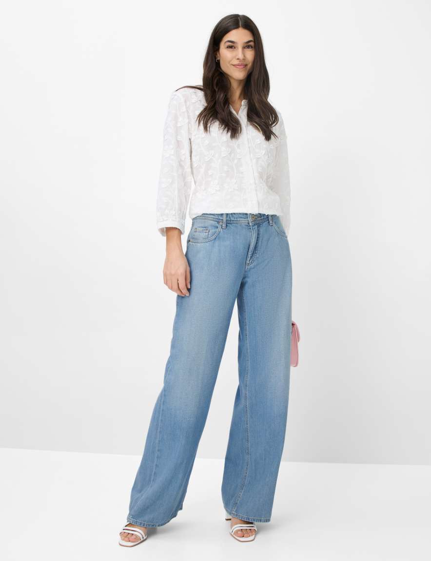 Eurex By Brax Women's Fashion Jeans Style MORGAN Denim Blue Wide Leg