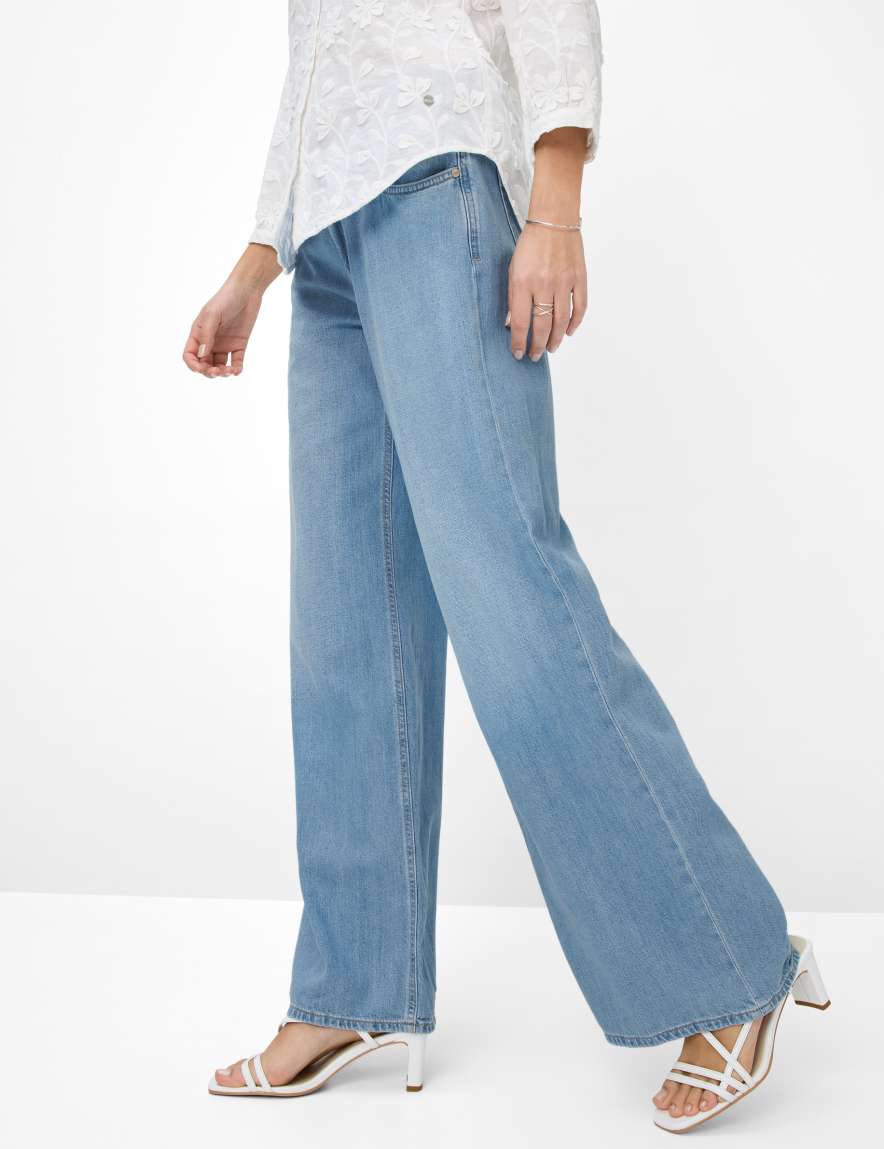 Eurex By Brax Women's Fashion Jeans Style MORGAN Denim Blue Wide Leg