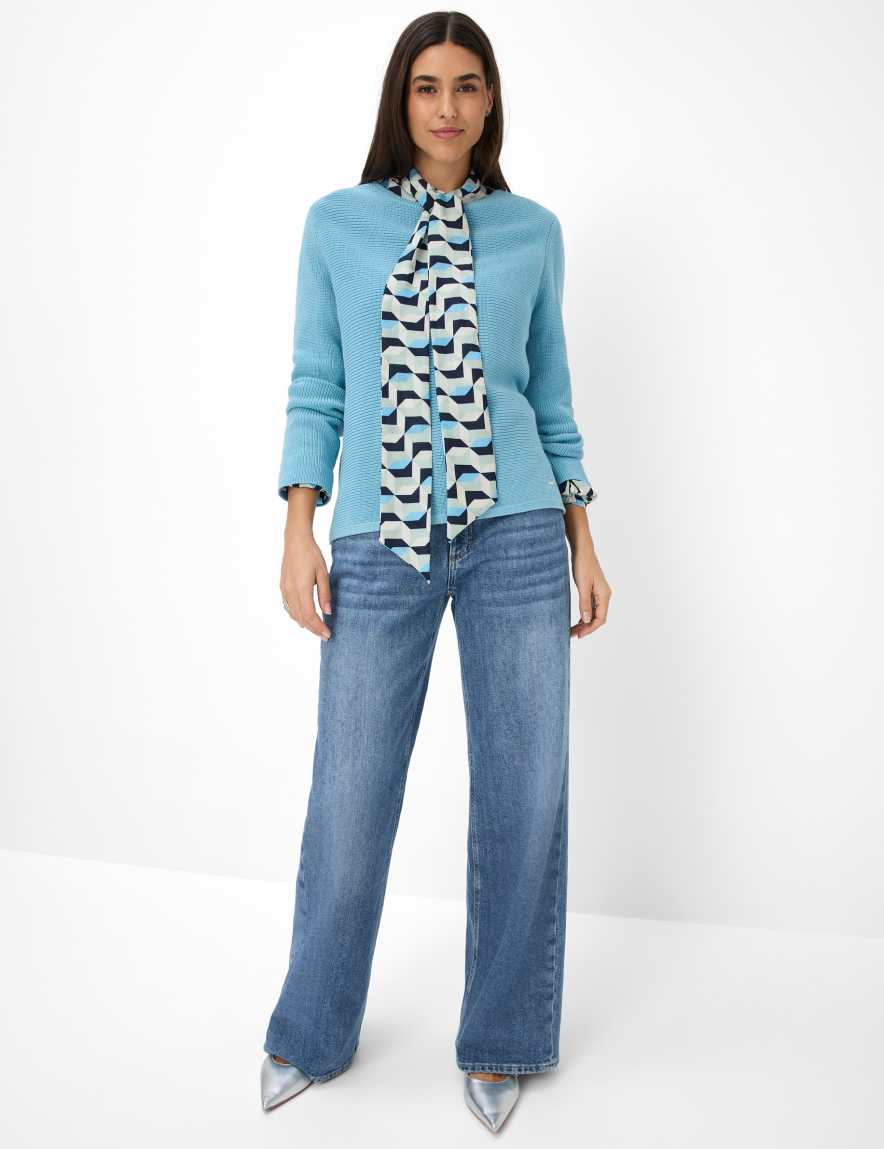 Eurex By Brax Women's Fashion Jeans Style MORGAN Denim Blue Wide Leg