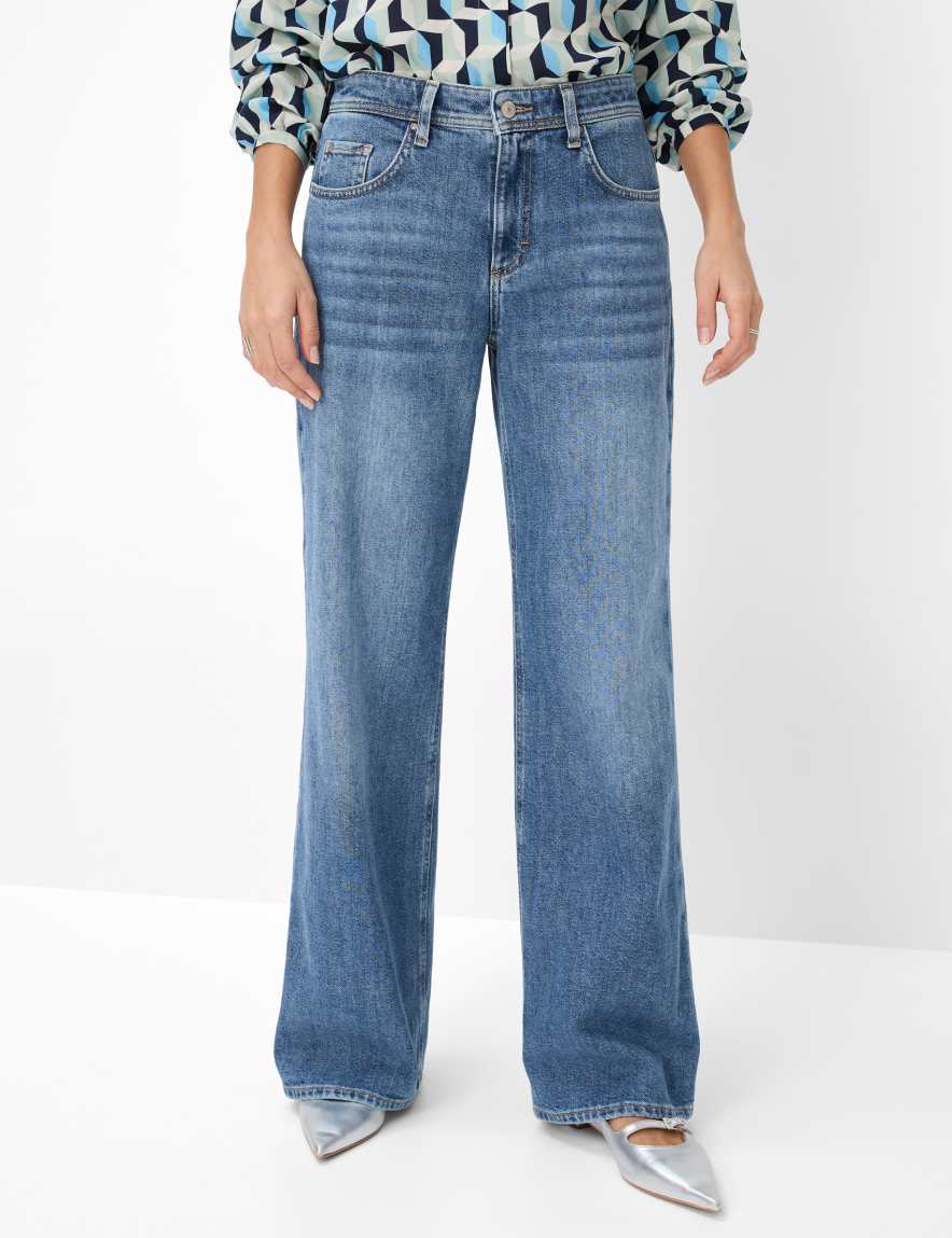 eurex by brax Women's fashion Jeans Style MORGAN Denim Blue Wide Leg