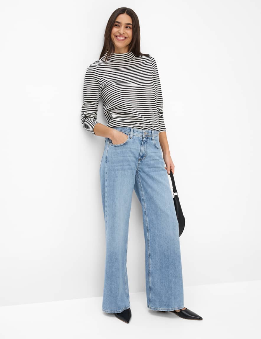 Eurex By Brax Women's Fashion Jeans Style MORGAN Denim Blue Wide Leg