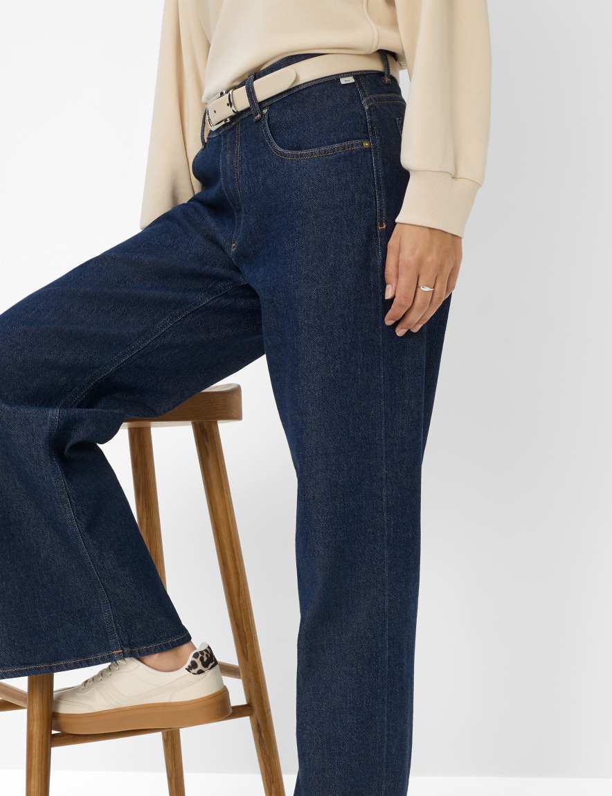 Eurex By Brax Women's Fashion Jeans Style MORGAN Denim Dark Blue Wide Leg