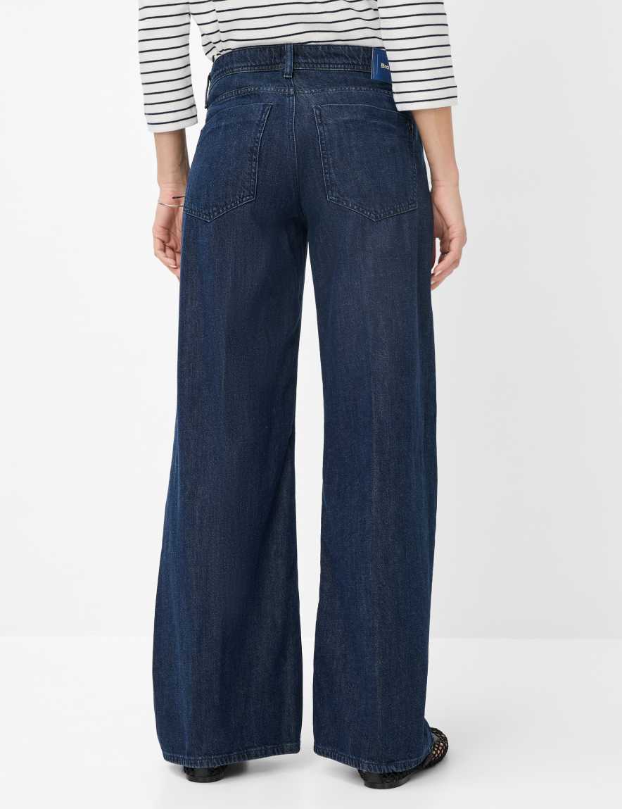 Eurex By Brax Women's Fashion Jeans Style MORGAN Denim Dark Blue Wide Leg