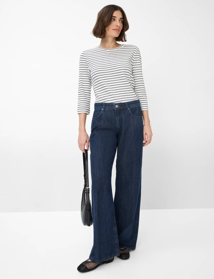 Eurex By Brax Women's Fashion Jeans Style MORGAN Denim Dark Blue Wide Leg