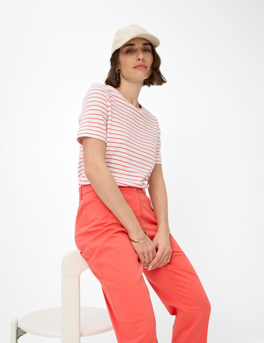 Eurex By Brax Women's Fashion Pants | Chinos Style MARA S Red Regular Fit