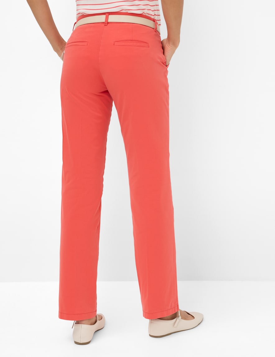 Eurex By Brax Women's Fashion Pants | Chinos Style MARON Red Regular Fit