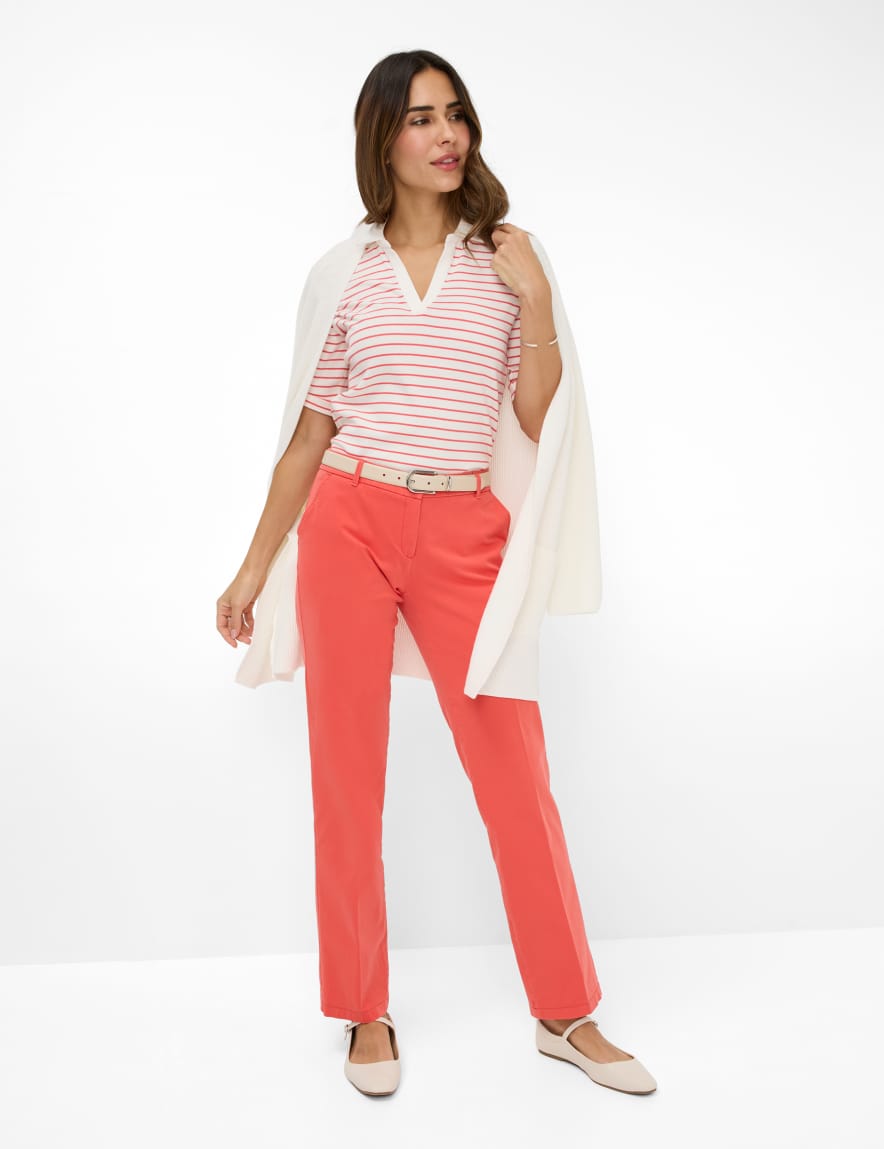 Eurex By Brax Women's Fashion Pants | Chinos Style MARON Red Regular Fit