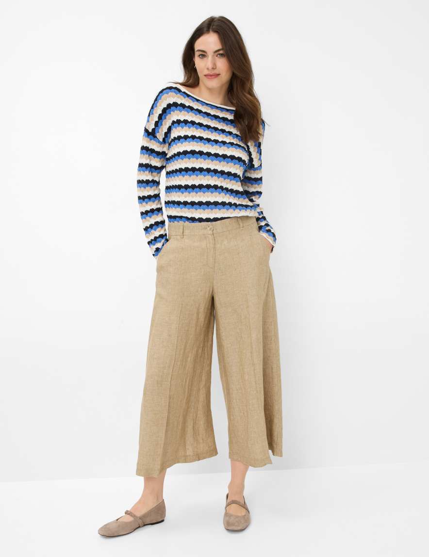 Eurex By Brax Women's Fashion Pants | Skirts Style MELLI S Beige Wide Leg