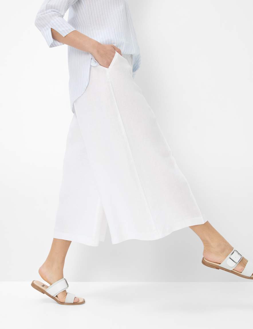 Eurex By Brax Women's Fashion Pants | Skirts Style MELLI S White Wide Leg