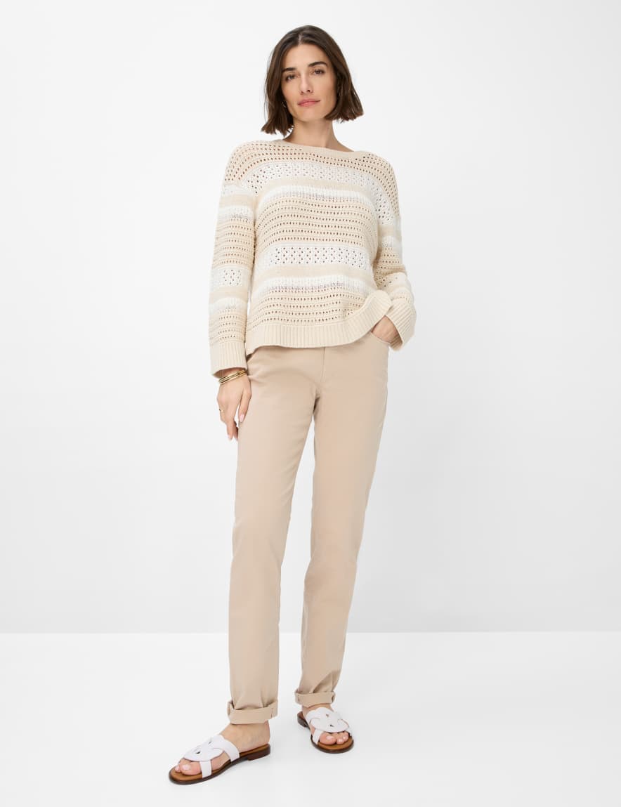 Eurex By Brax Women's Fashion Pants Style CAROLA Beige Feminine Fit