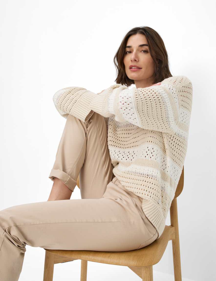 Eurex By Brax Women's Fashion Pants Style CAROLA Beige Feminine Fit