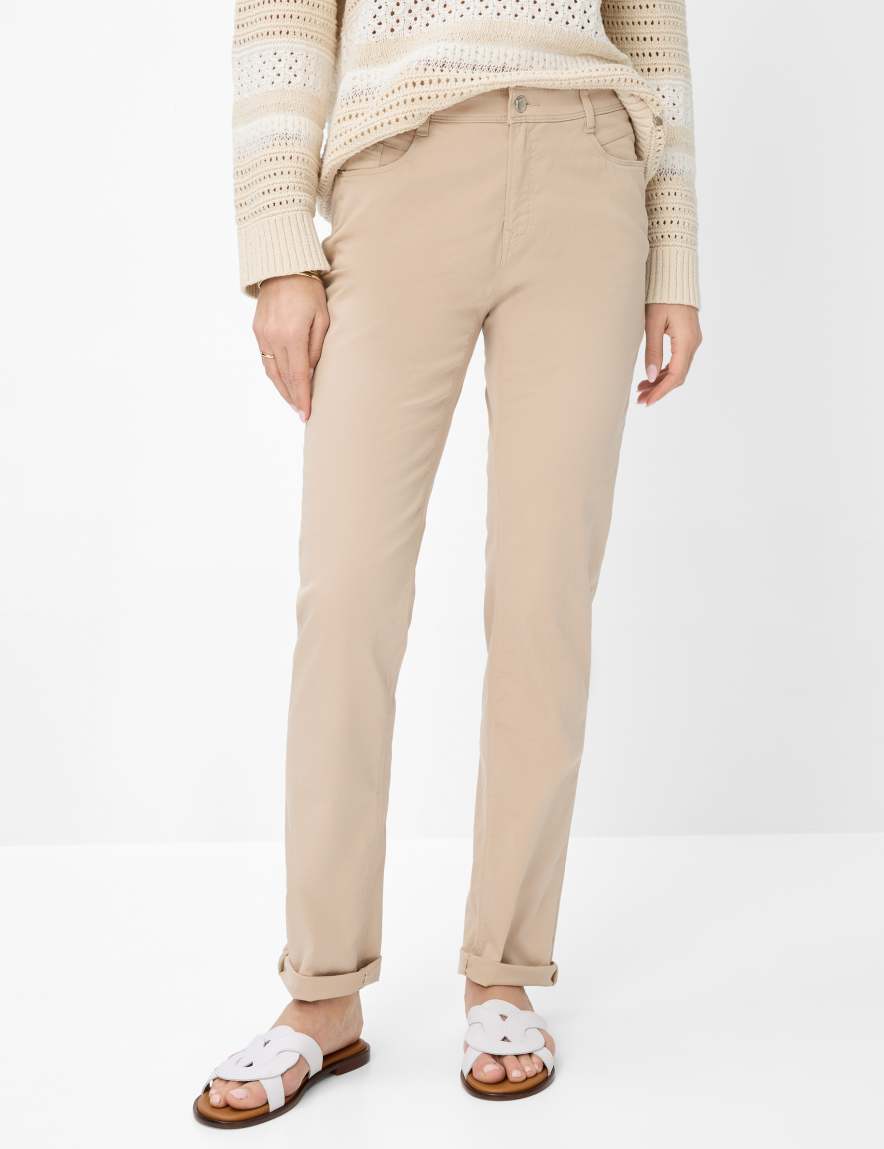 eurex by brax Women's fashion Pants Style CAROLA Beige Feminine Fit