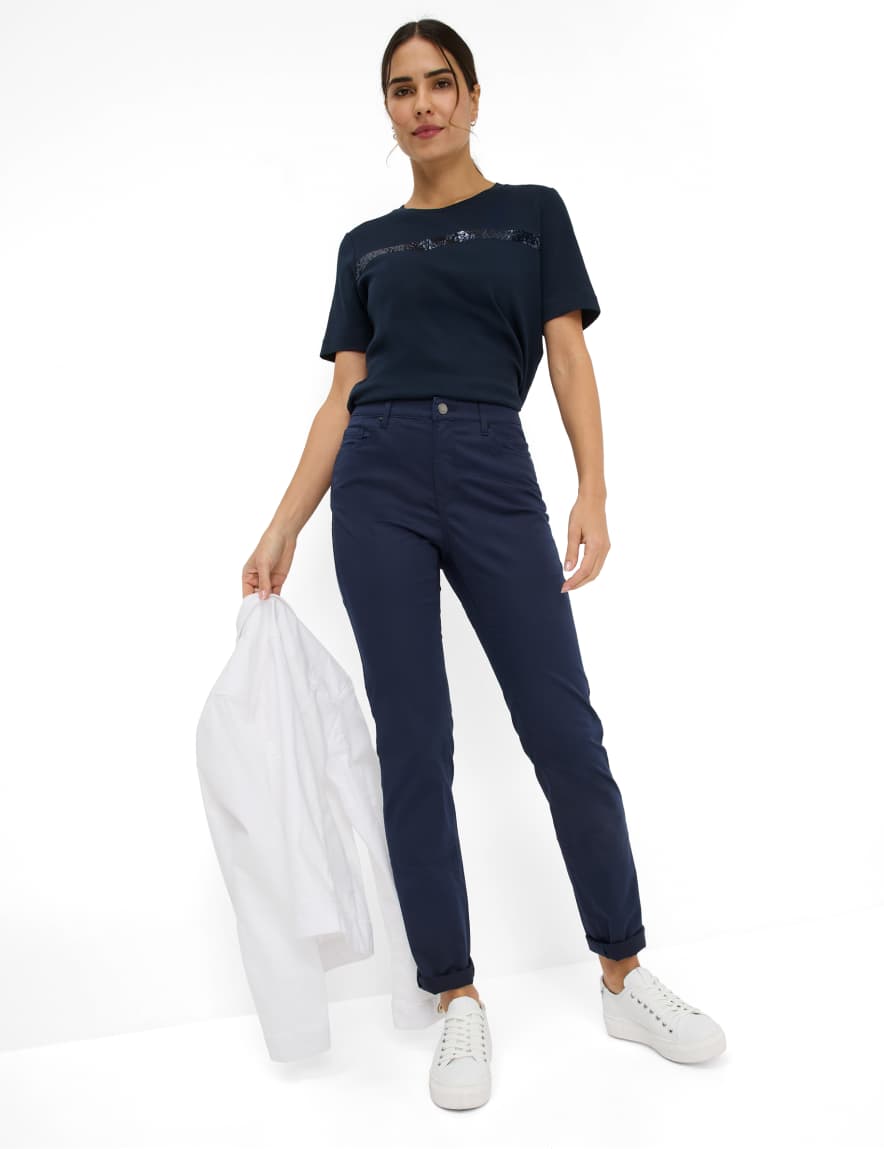 Eurex By Brax Women's Fashion Pants Style CAROLA Dark Blue Feminine Fit